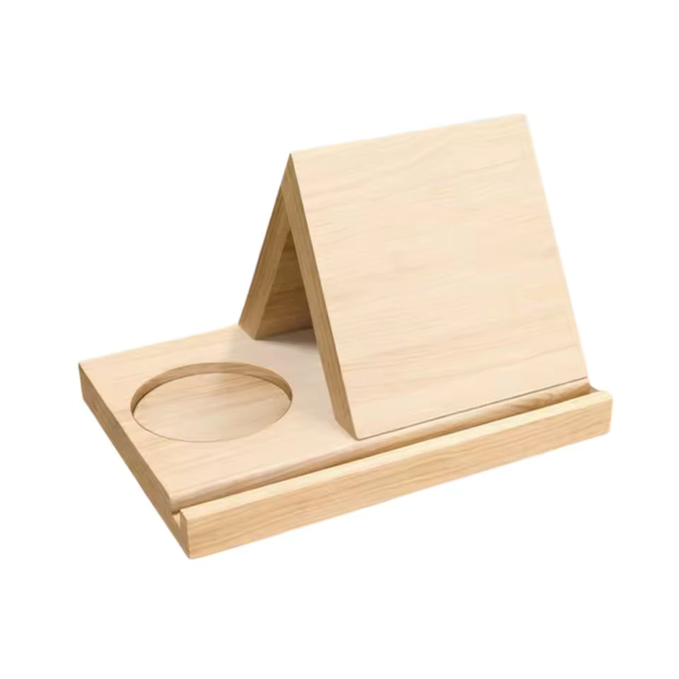 Soporte para libros y taza